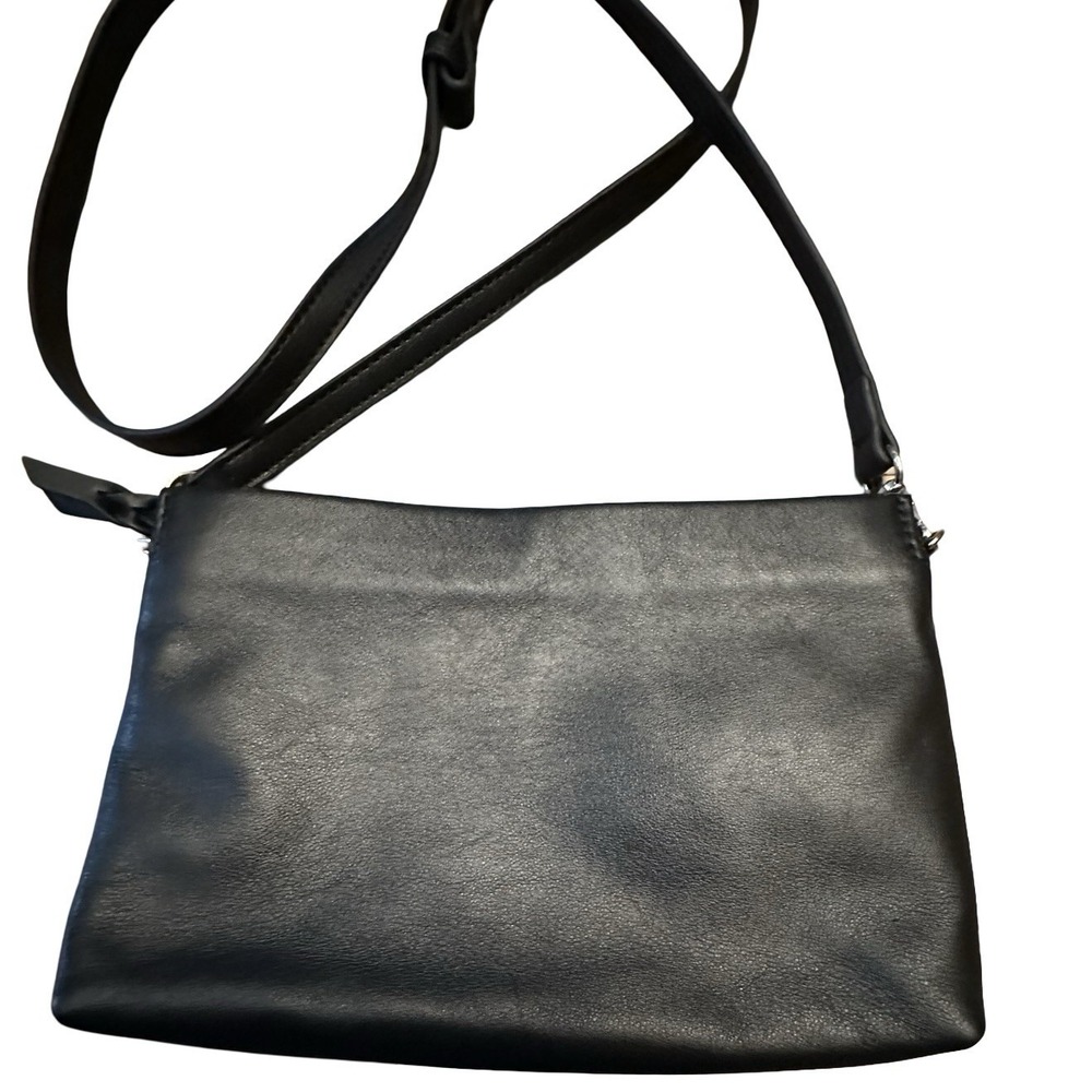 Vince Camuto Black Crossbody Bag Small Pebbled leather Classic Festival Travel - Picture 4 of 7